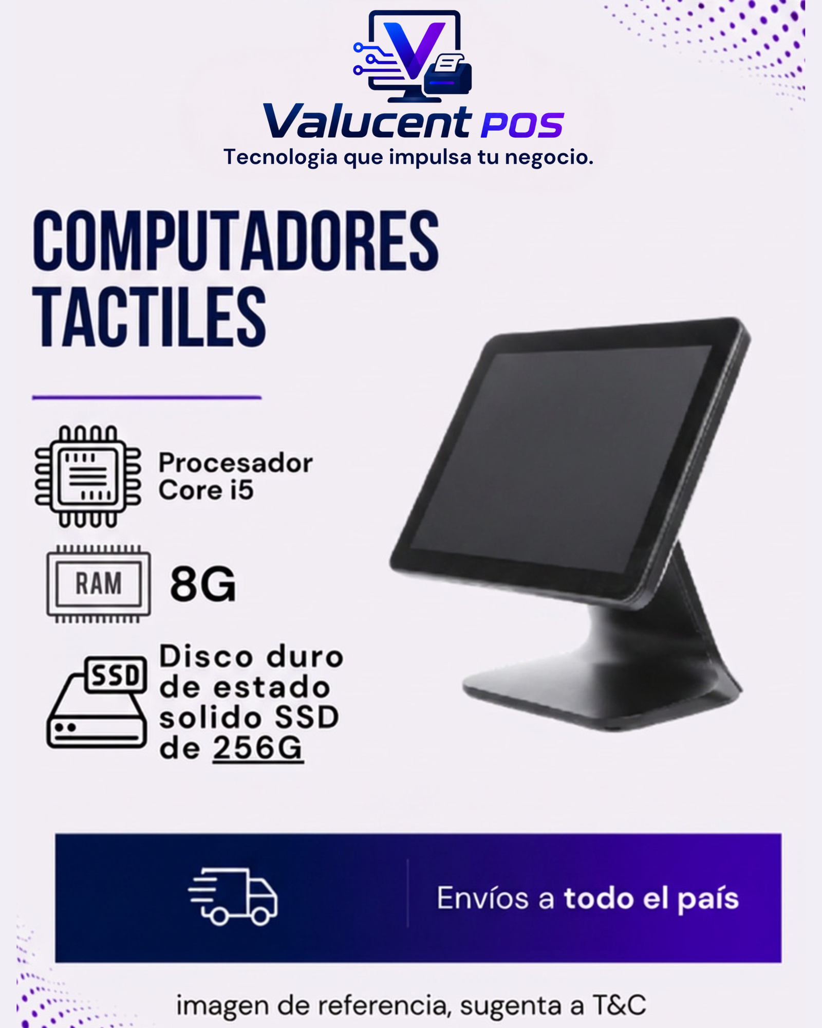 Computador Táctil i5 8G 256SSD